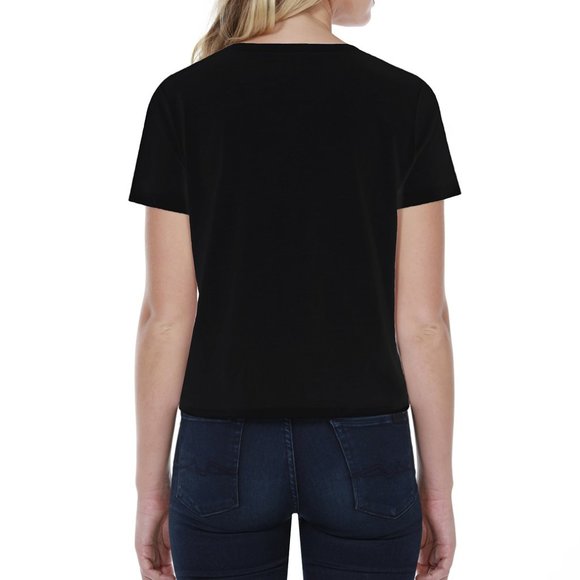 Contemporary Knotted Crop Top in Classic Black - Picture 3 of 5